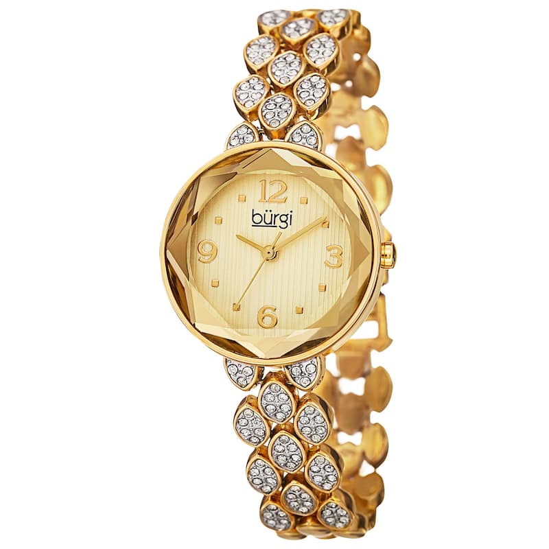 Burgi Women's Quartz Swarovski Crystals Alloy Bracelet Watch