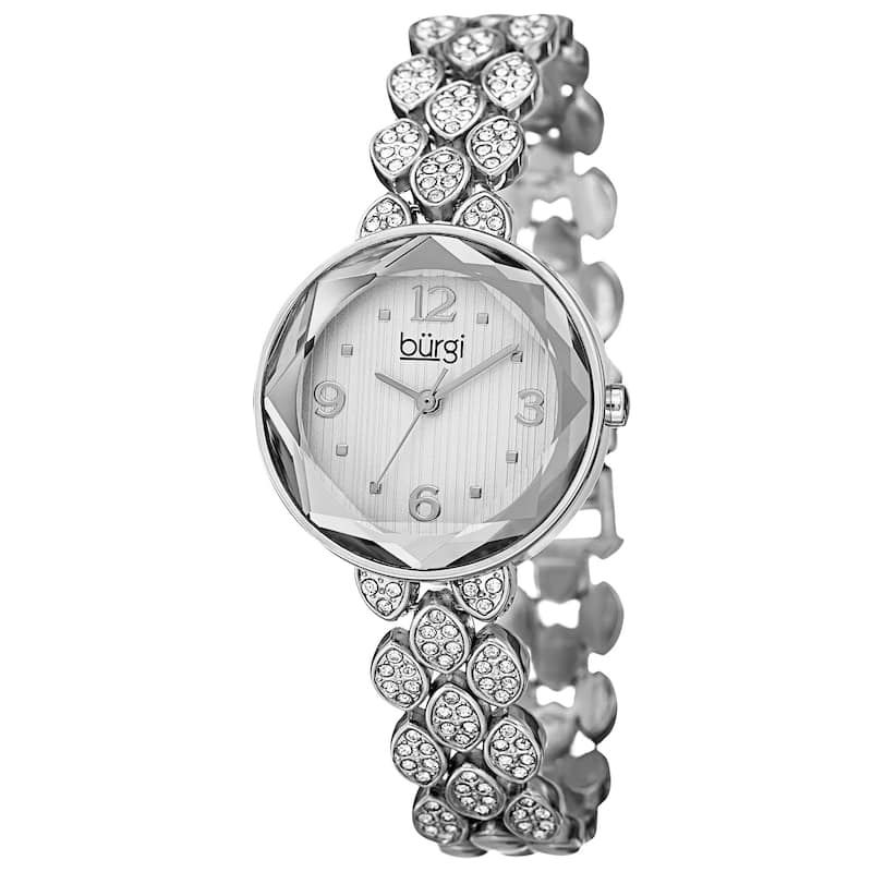 Burgi Women's Quartz Swarovski Crystals Alloy Bracelet Watch