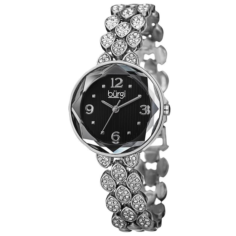 Burgi Women's Quartz Swarovski Crystals Alloy Bracelet Watch