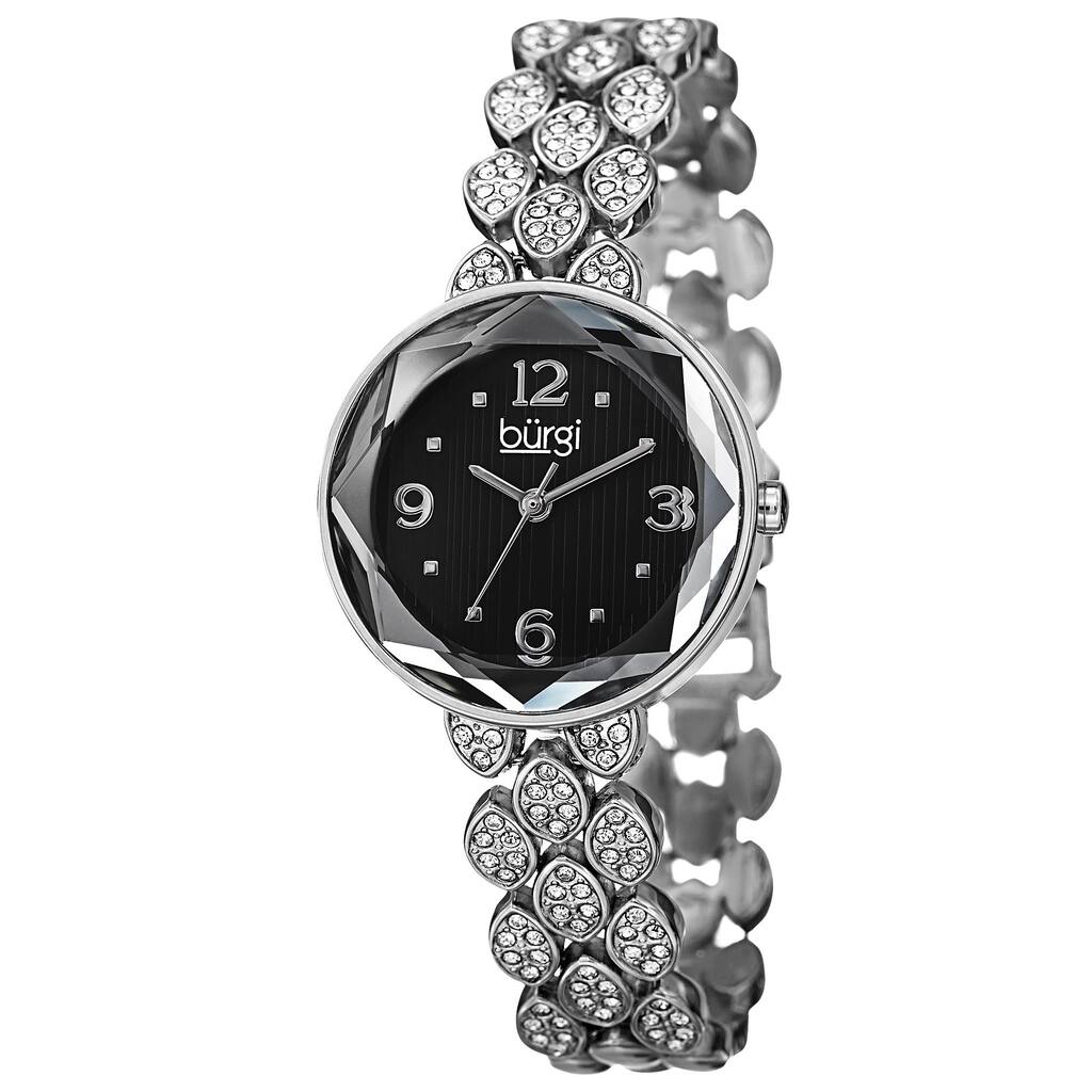 Burgi Women's Quartz Swarovski Crystals Alloy Bracelet Watch
