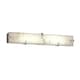 preview thumbnail 3 of 1, Justice Design LumenAria Clips 36-inch Brushed Nickel ADA Wall/ Bath Bar, Faux Alabaster Shade
