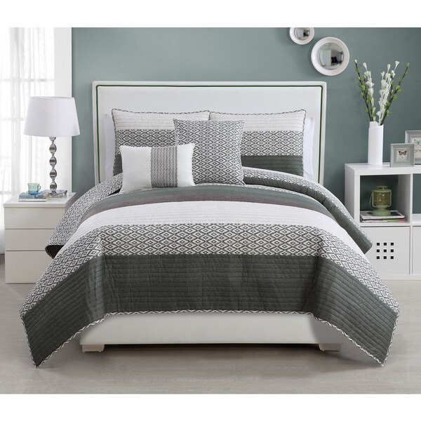 VCNY Nova Demin 5-piece Quilt Set