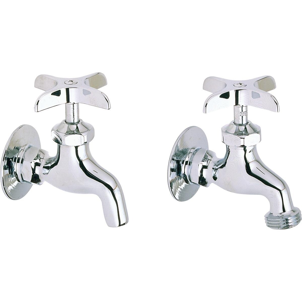 Elkay Commercial Service/ Utility Single Hole Wall Mount Faucet 1 pair  Chrome