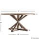preview thumbnail 10 of 16, Benchwright Rustic X-base Round Pine Wood Dining Table by iNSPIRE Q Artisan
