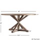 preview thumbnail 11 of 16, Benchwright Rustic X-base Round Pine Wood Dining Table by iNSPIRE Q Artisan