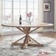 preview thumbnail 2 of 16, Benchwright Rustic X-base Round Pine Wood Dining Table by iNSPIRE Q Artisan