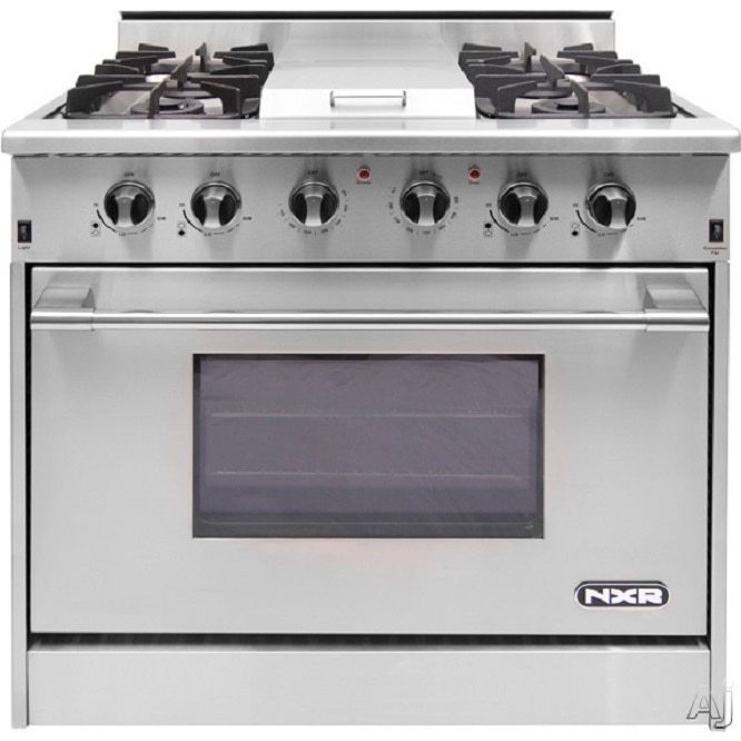 Shop Nxr Professional Gas Range 36 Inch 4 Burners With Griddle