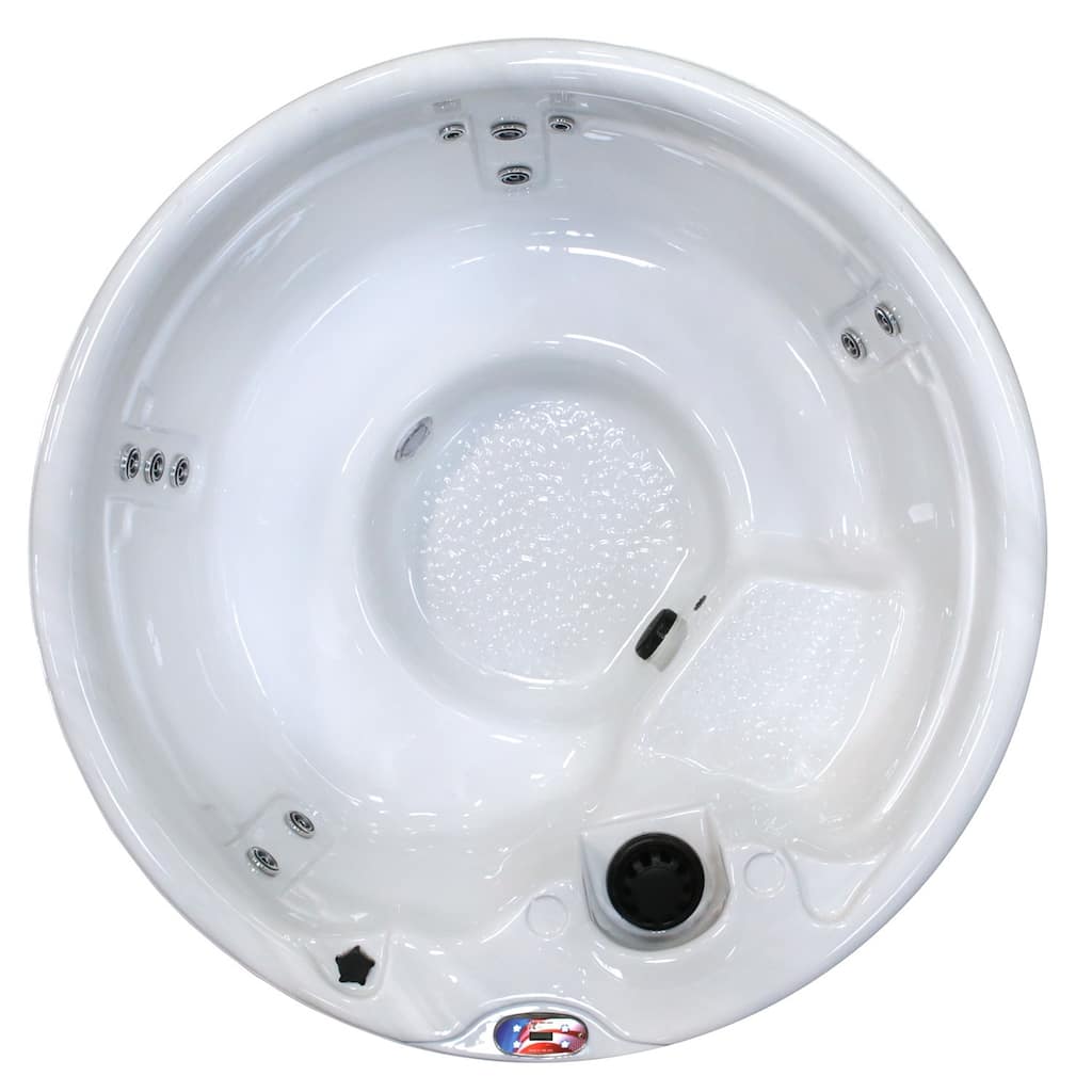 American Spas 5-person 11-Jet Round Spa with Multi Color Spa Light