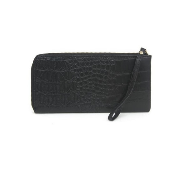 Rebecca And Rifka Croc Embossed Half Zip Around Wallet On Rebecca And Rifka Croc Embossed Half Zip Around Wallet