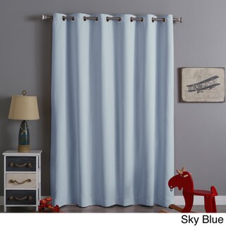 Aurora Homeaurora Home Silver Grommet Top Wide Thermal Insulated 96 Inch Blackout Curtain Panel 80 X 95 80 X 95 Sky Blue Dailymail