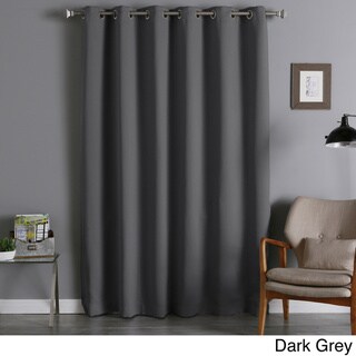 Aurora Homeaurora Home Silver Grommet Top Wide Thermal Insulated 96 Inch Blackout Curtain Panel 80 X 95 80 X 95 Dark Grey Dailymail