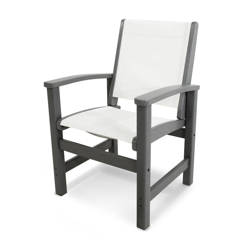 POLYWOOD Coastal Dining Chair - Slate Grey/White