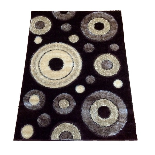 LYKE Home Rya Extra Plush Brown Area Rug (5' x 8') - 5'3 x 7'3