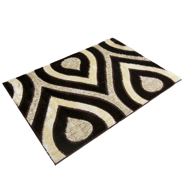LYKE Home Rya Extra Plush Brown Area Rug (8' x 11') - 7'10 x 10'2