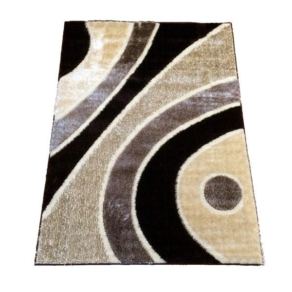 LYKE Home Rya Extra Plush Brown Area Rug (5' x 8') - 5'3 x 7'3