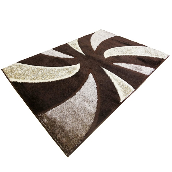 Rya Extra Plush 1039 Brown Area Rug (8' x 11') - 5'6 x 7'5