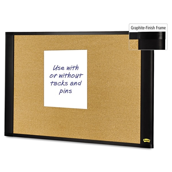 Balt Black Splash Cork Board 48 x 36 Natural