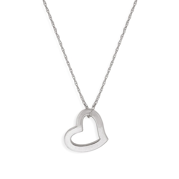 Shop 14K Gold Squared Floating Heart Pendant - On Sale - Free Shipping ...