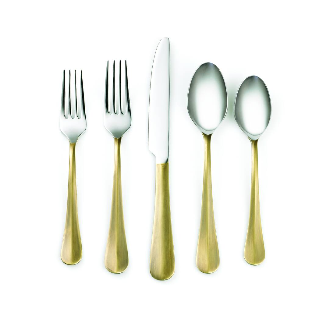 Cambridge Silversmiths Indira Devi Brass 20-piece Flatware Set - 20piece