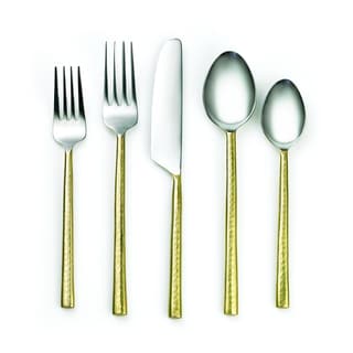 Cambridge Silversmiths Indira Priya Brass 20-piece Flatware Set