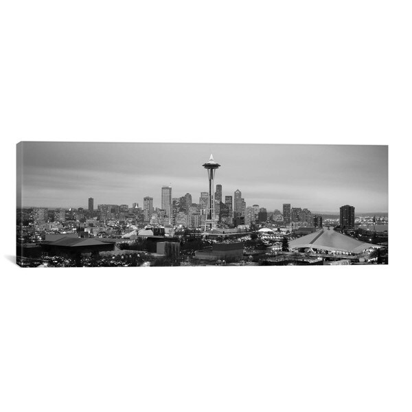 Cityscape Wall Art icanvas seattle panoramic skyline cityscape (black & white Cityscape Wall Art icanvas seattle panoramic skyline cityscape (black & white