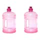H8O 64-ounce BPA-free Water Jug with Handle (Pack of 2) - Pink