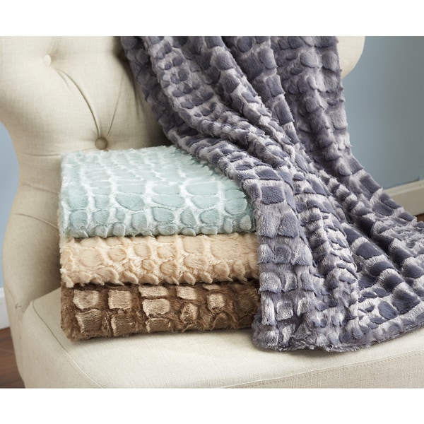 Home Fashion Designs Hastings Collection Ultra Velvet Plush Luxury Sculpted Throw Blanket