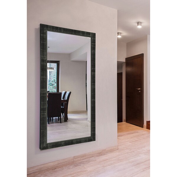 American Made Extra Large 38 x 77-inch Tuscan Ebony Vanity Wall Mirror - Antique Black, Black, Dark Ebony
