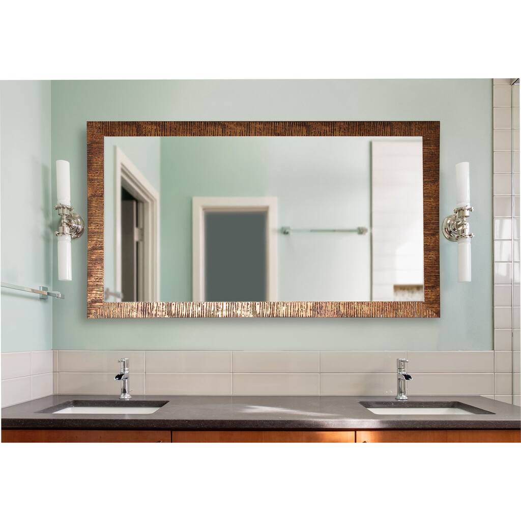 American Made Extra Large Safari Bronze Wall Mirror - Bronze/Black