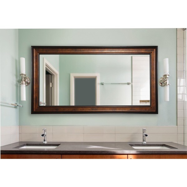 American Made Rayne Extra Large 42.25 x 81.25-inch Bronze and Black Vanity Wall Mirror - Bronze/Black