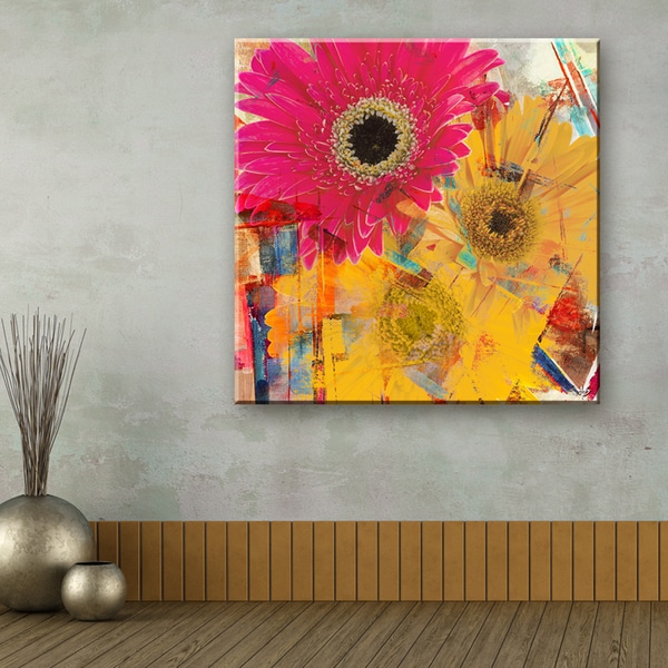 Ready2HangArt 'Painted Petals XXXV' Floral Canvas Wall Art Overstock