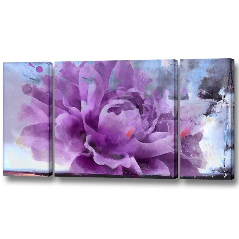 Ready2HangArt 'Painted Petals LI' 3-piece Canvas Wall Art Set