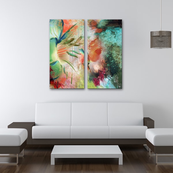 Ready2hangart Alexis Bueno Painted Petals IX 3 piece Canvas Wall Art