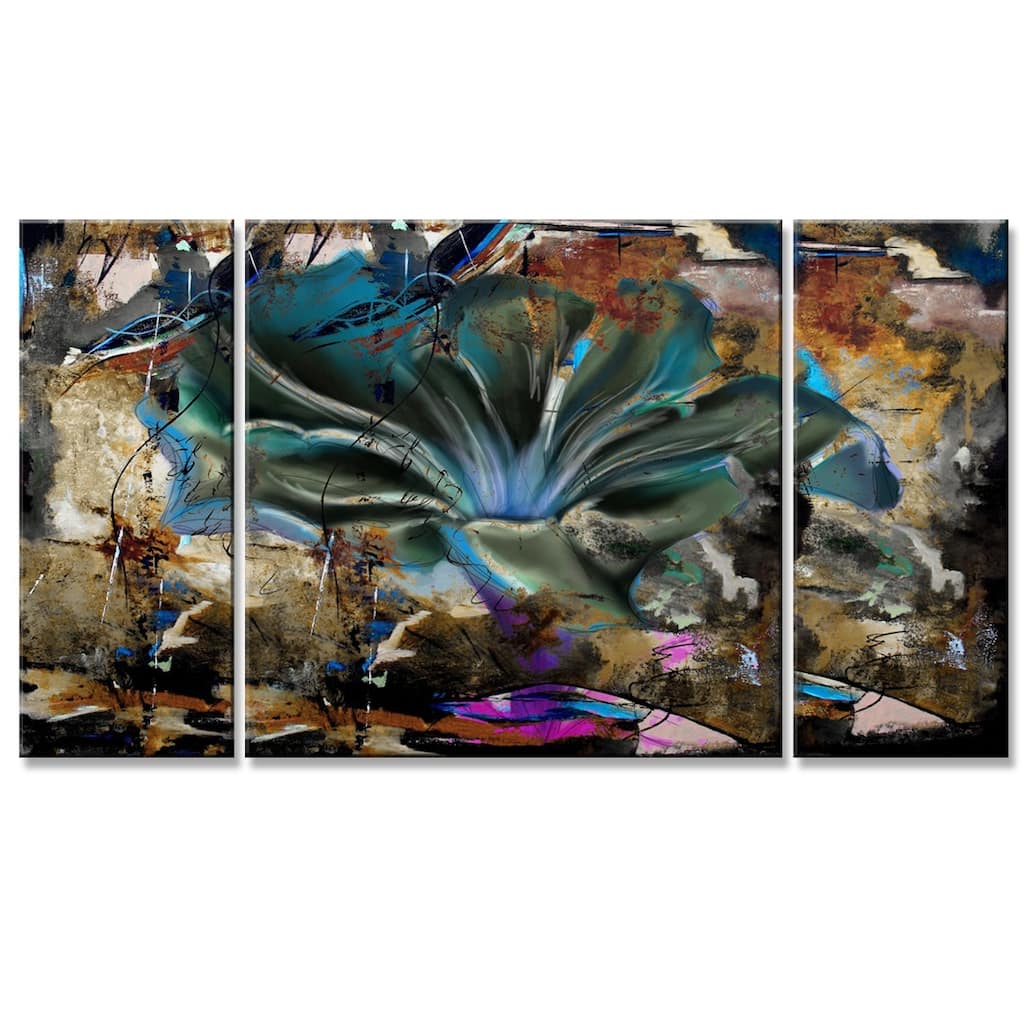 Ready2HangArt 'Painted Petals LVIII' 3-piece Canvas Wall Art Set - Multi-color