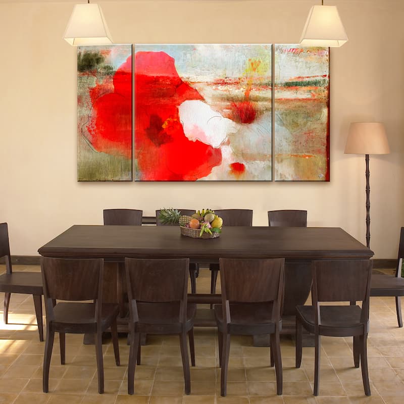 Ready2HangArt 'Painted Petals LXII' 3-piece Canvas Wall Art Set