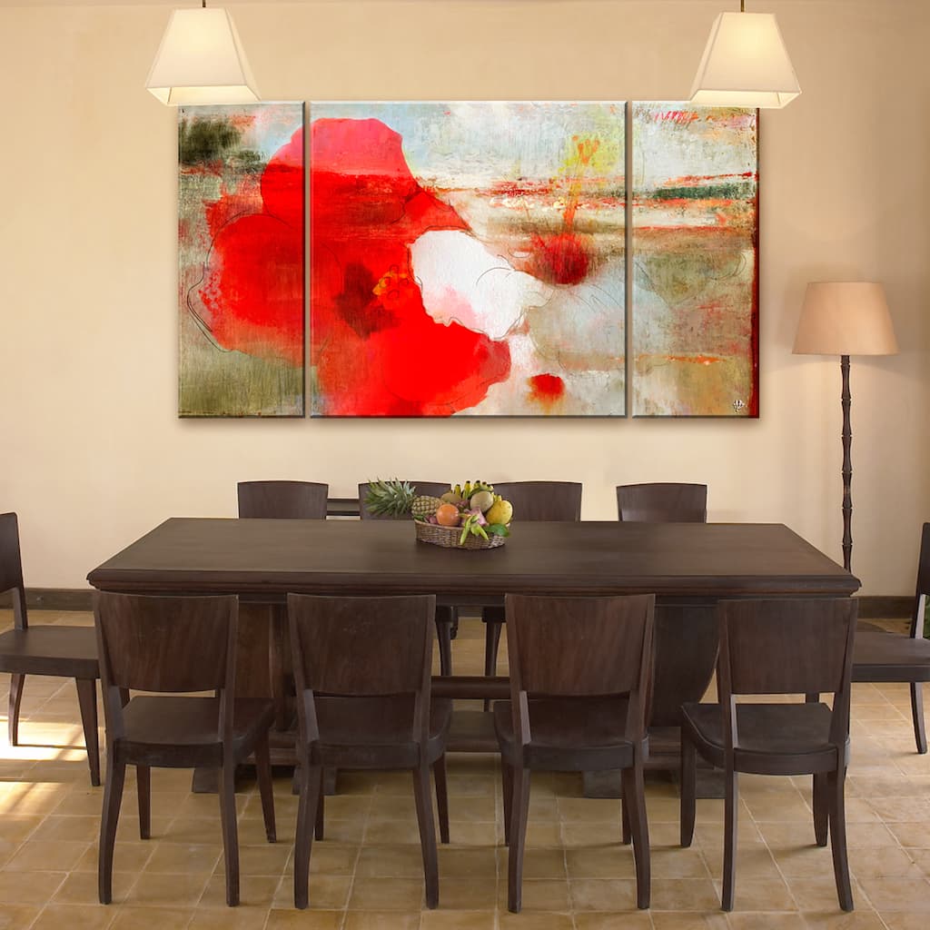 Ready2HangArt 'Painted Petals LXII' 3-piece Canvas Wall Art Set