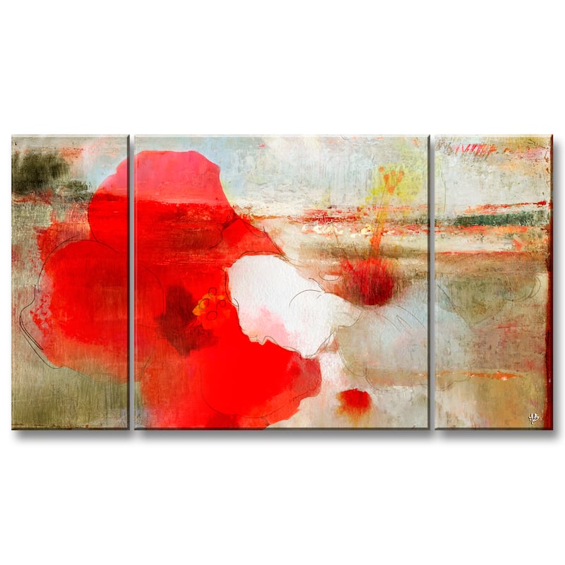 Ready2HangArt 'Painted Petals LXII' 3-piece Canvas Wall Art Set