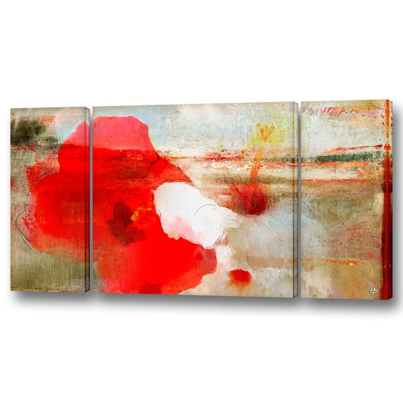 Ready2HangArt 'Painted Petals LXII' 3-piece Canvas Wall Art Set