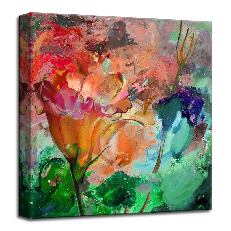 Ready2HangArt 'Painted Petals LXI' Gallery-wrapped Canvas Wall Art - Multi-color