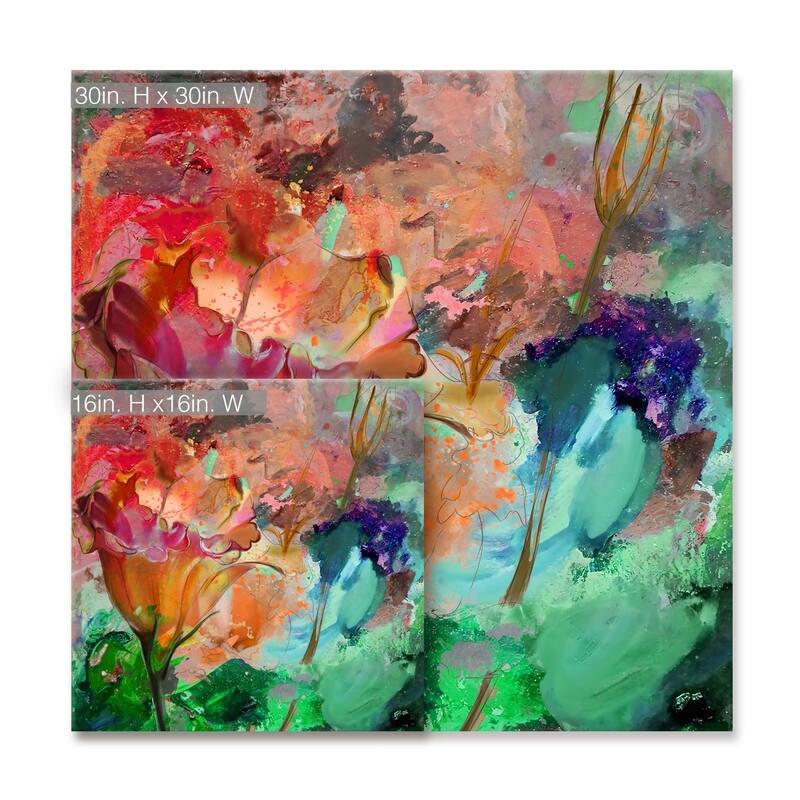 Ready2HangArt 'Painted Petals LXI' Gallery-wrapped Canvas Wall Art - Multi-color