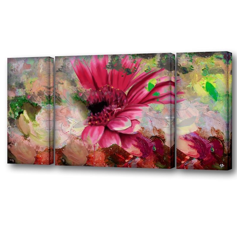 Ready2HangArt 'Painted Petals LXIV' 3-piece Canvas Wall Art Set