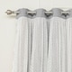 preview thumbnail 20 of 28, Aurora Home Dotted Lace Overlay Blackout Curtain Panel Pair