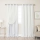preview thumbnail 5 of 28, Aurora Home Dotted Lace Overlay Blackout Curtain Panel Pair