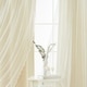 preview thumbnail 12 of 28, Aurora Home Dotted Lace Overlay Blackout Curtain Panel Pair