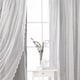 preview thumbnail 29 of 28, Aurora Home Dotted Lace Overlay Blackout Curtain Panel Pair