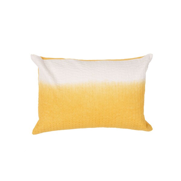Handmade Abstract Pattern Cotton Yellow Throw Pillow Free Shipping
