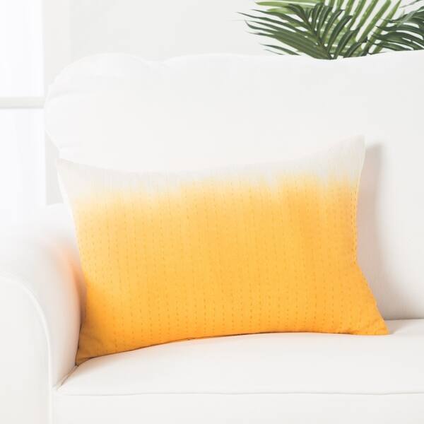 Shop Handmade Abstract Pattern Cotton Yellow Throw Pillow On