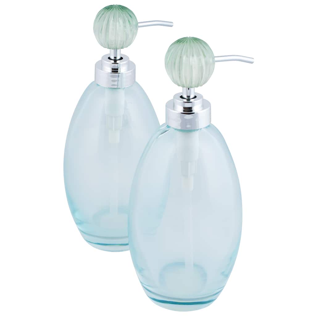 Sherry Kline Lisette Light Blue Glass Lotion/Soap Dispenser