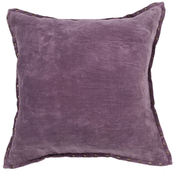 Shop Handmade Solid Purple 22inch Throw Pillow Free Shipping Today