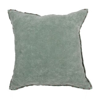 Handmade Solid Green 22-inch Throw Pillow - Overstock - 10067940